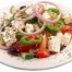 Greek salad the mediterranean diet on  plate for you and your family for a healthy life.